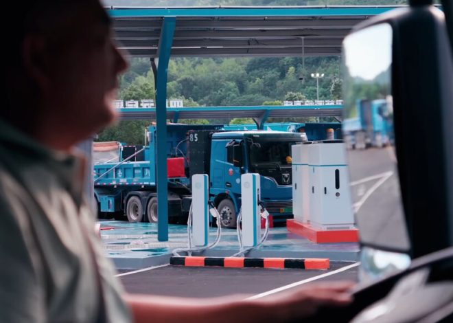 Sin hacer ruido, Huawei ya es un actor clave en movilidad eléctrica: su megaestación para camiones es la más grande del mundo
